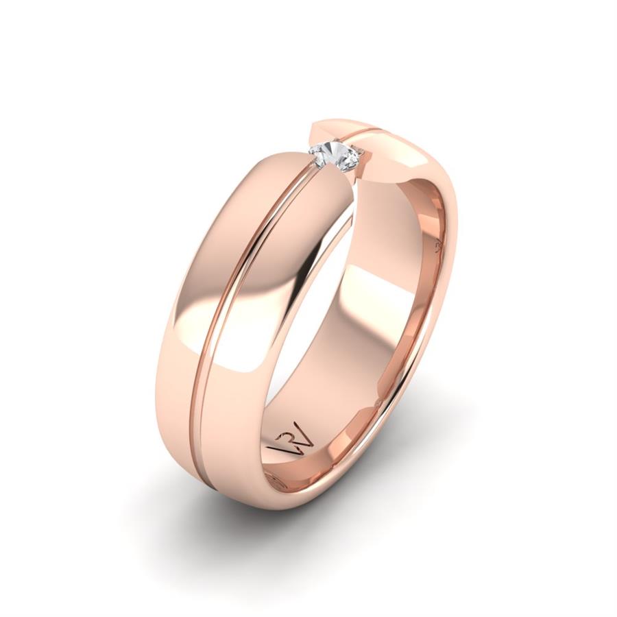 Alliances avec pierres femme universe Lyra Or Rose