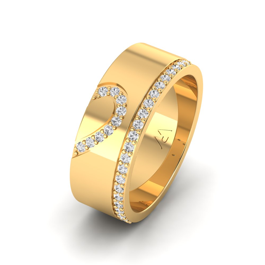 Alliances avec pierres femme Versailles Or Jaune Oxyde de zirconium 0.20 ct