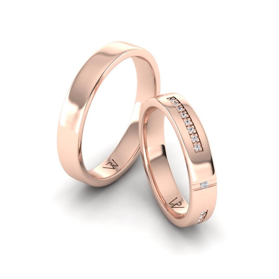 Alliances classiques Alluring Safety Or Rose