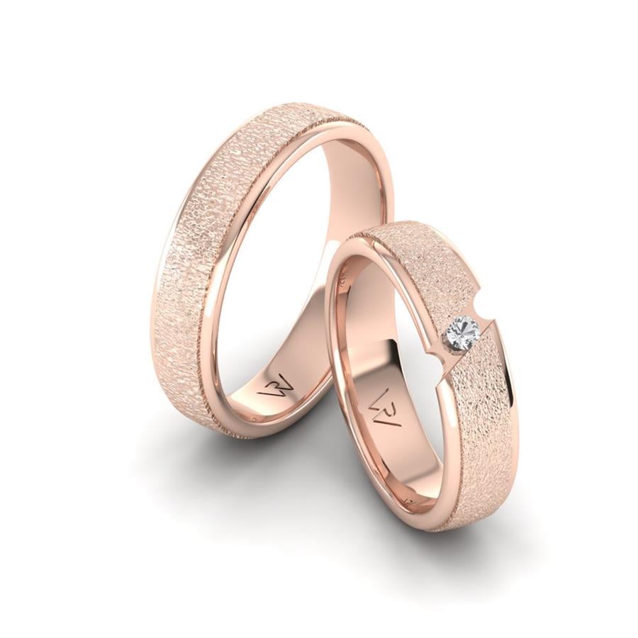 Alliances classiques Ballstonering Or Rose