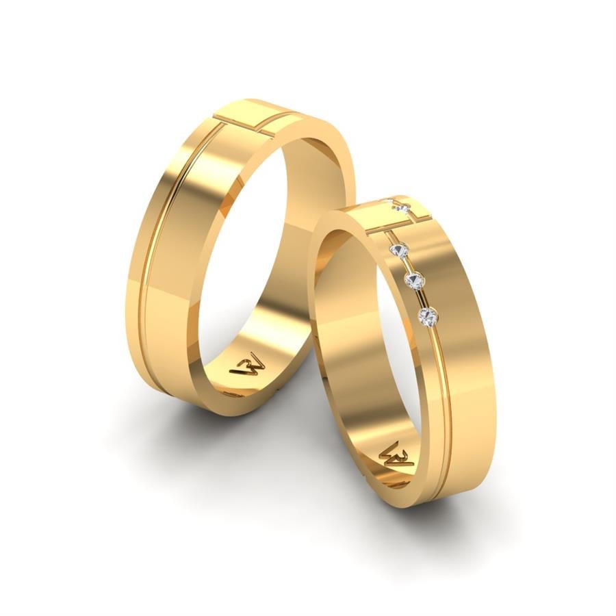 Alliances Classiques Bouillonné Or Jaune