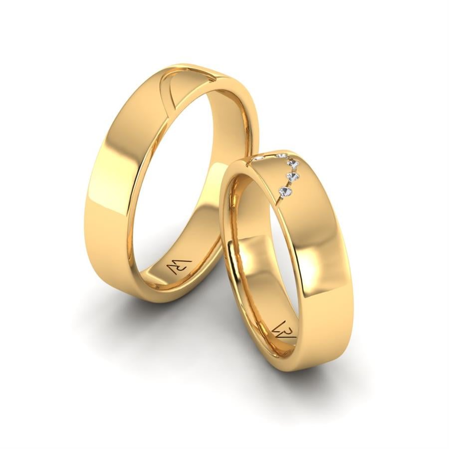 Alliances classiques Brilliant Couple Or Jaune
