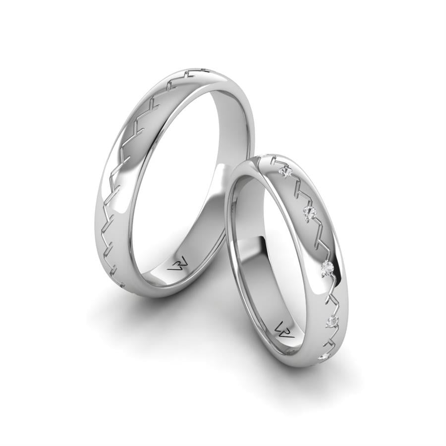 Alliances classiques Harmony Or Blanc