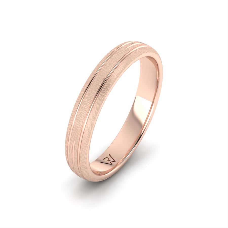 Alliances classiques homme Ribbon Or Rose