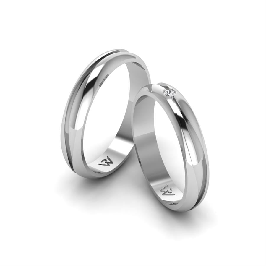 Alliances Classiques Rayon Or Blanc