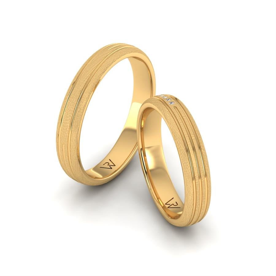 Alliances classiques Ribbon Or Jaune