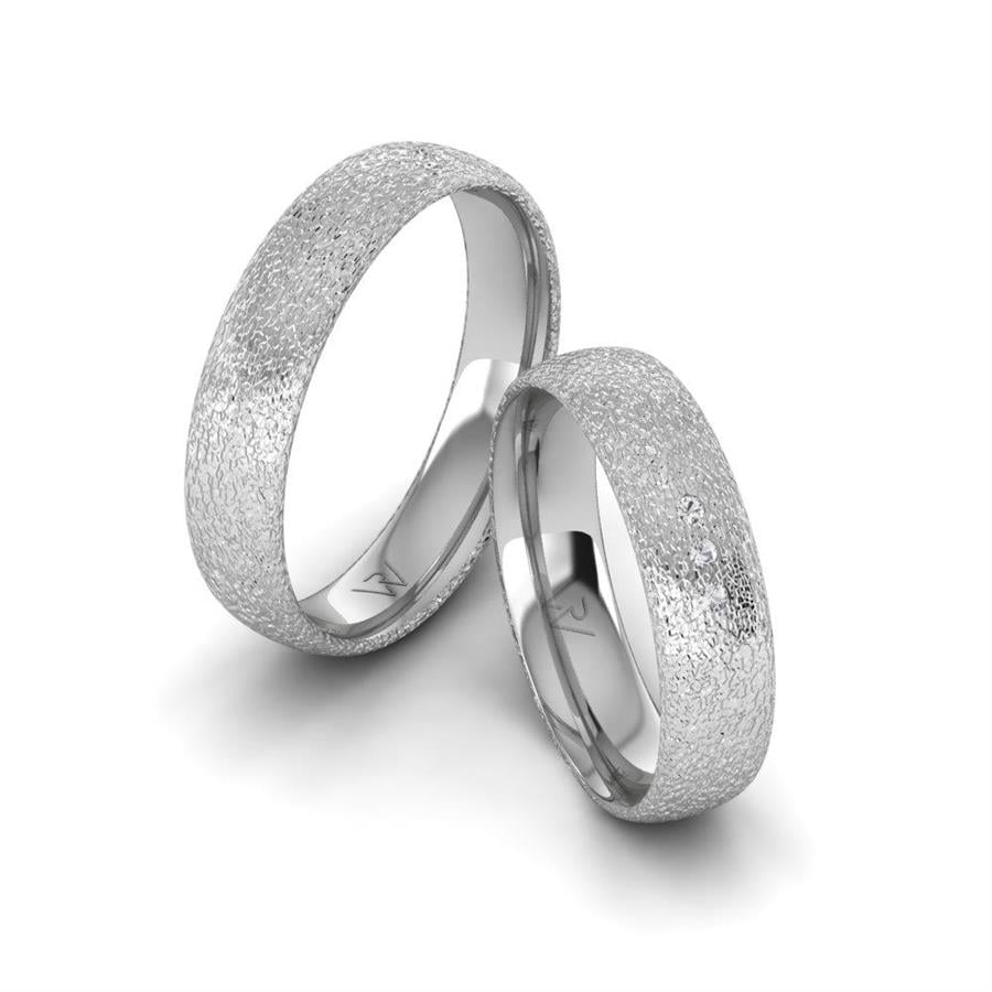 Alliances Couple en Platine Blissify Cristal de Swarovski