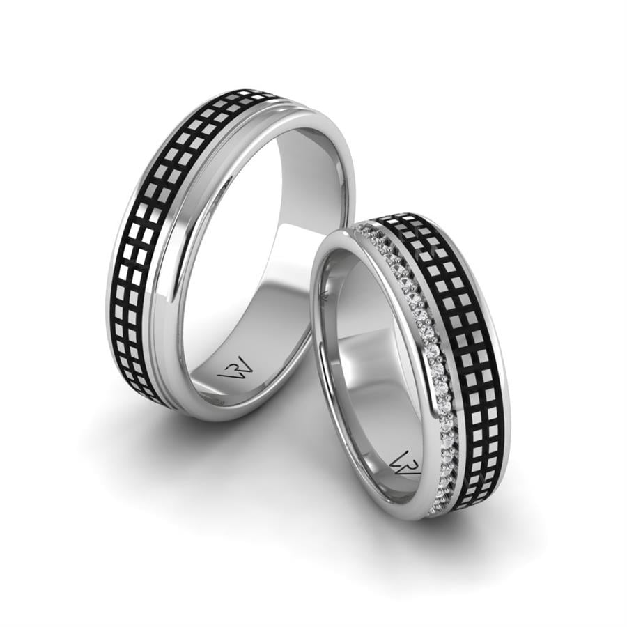 Alliances en argent couple Amazing Trust Basic Argent