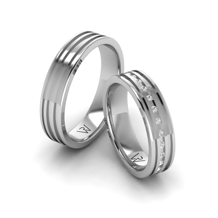 Alliances en argent couple ÉQuilibre Argent