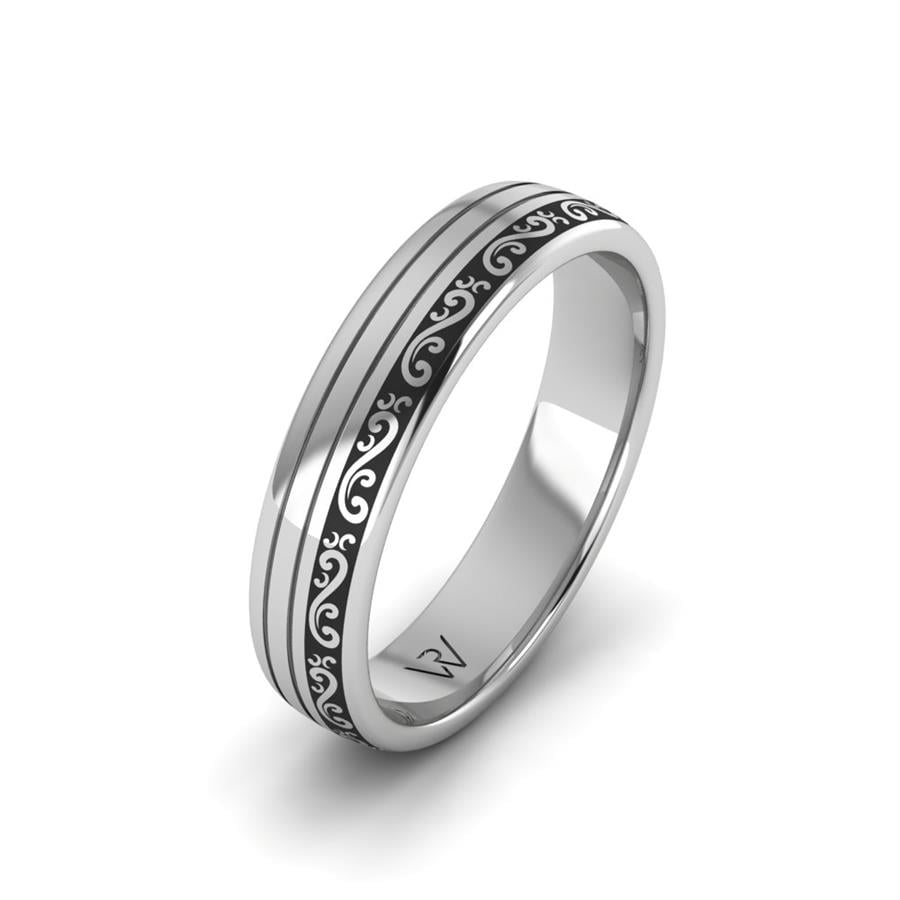 Alliances en argent homme Alluring Rule Argent