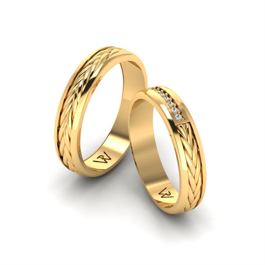 Alliances Modernes Blossmire Or Jaune