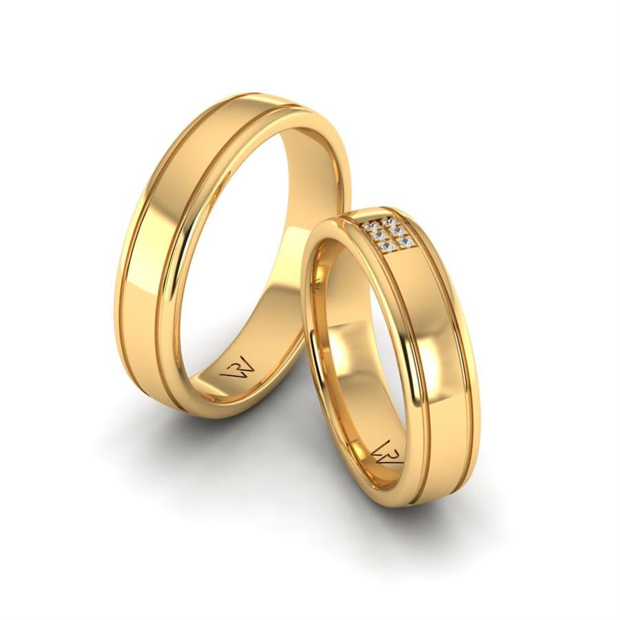 Alliances modernes Charming Choice Or Jaune