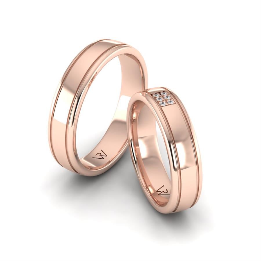 Alliances modernes Charming Choice Or Rose