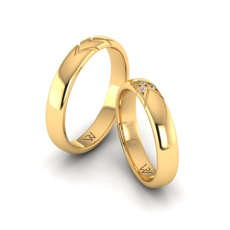 Alliances modernes Charming Diamond Or Jaune