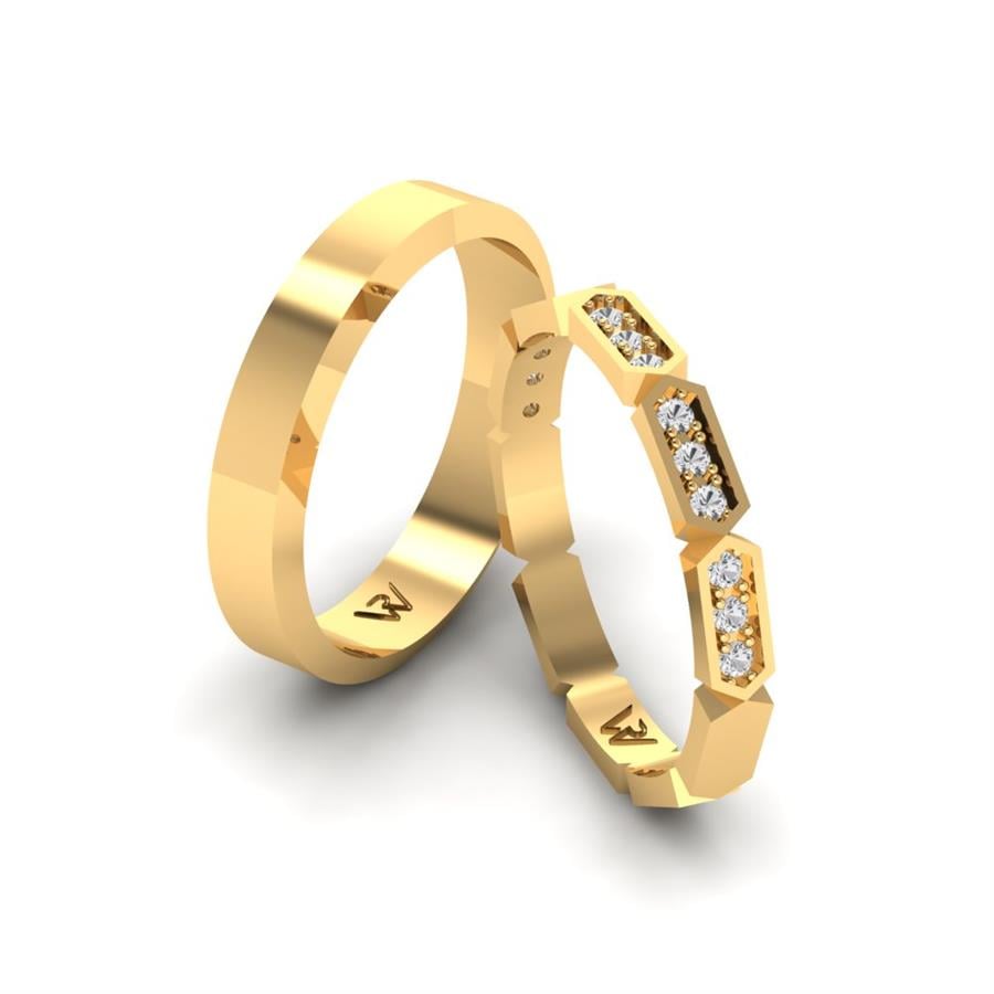 Alliances Modernes Douceurine Or Jaune