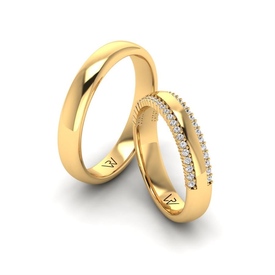 Alliances Modernes ÉClat Or Jaune