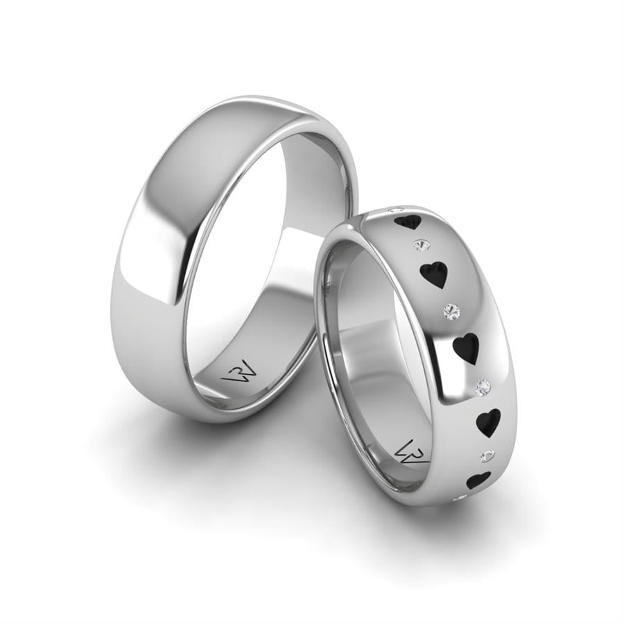 Alliances modernes Glamorous Light Or Blanc