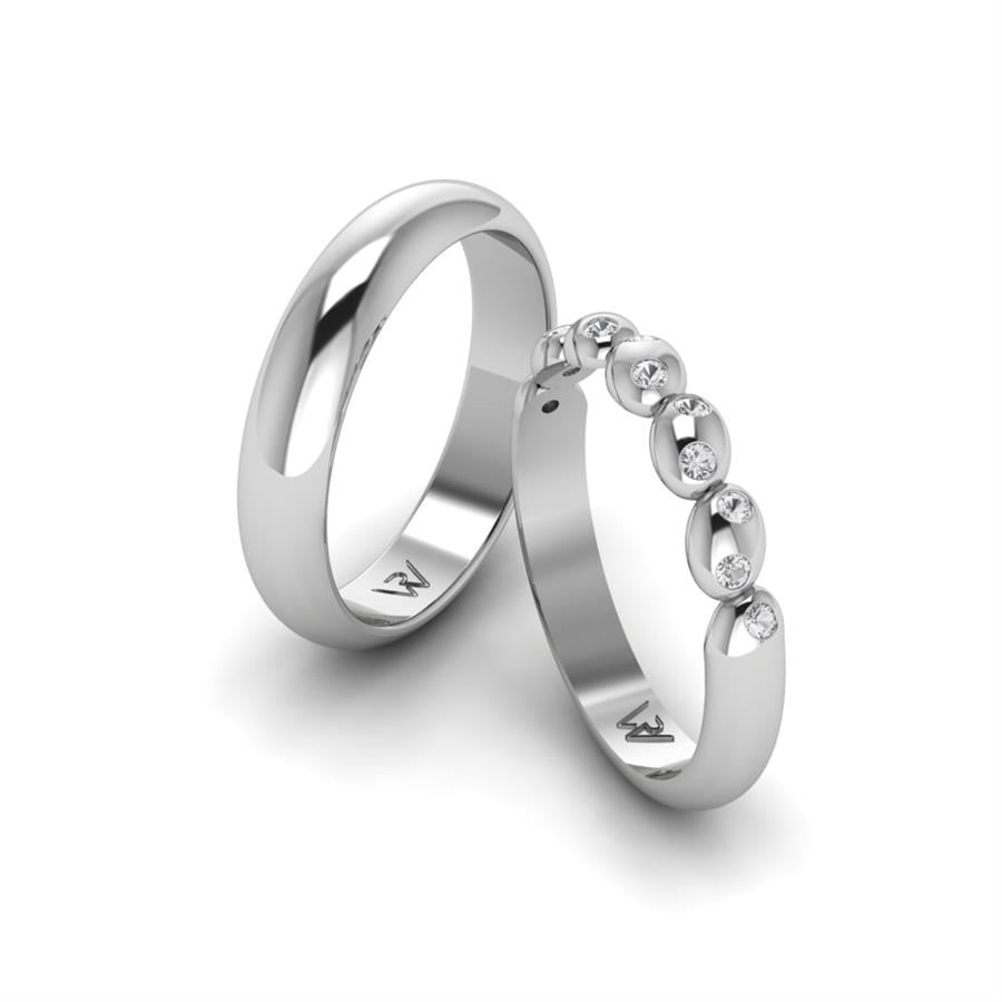 Alliances Modernes Lovestruck Or Blanc