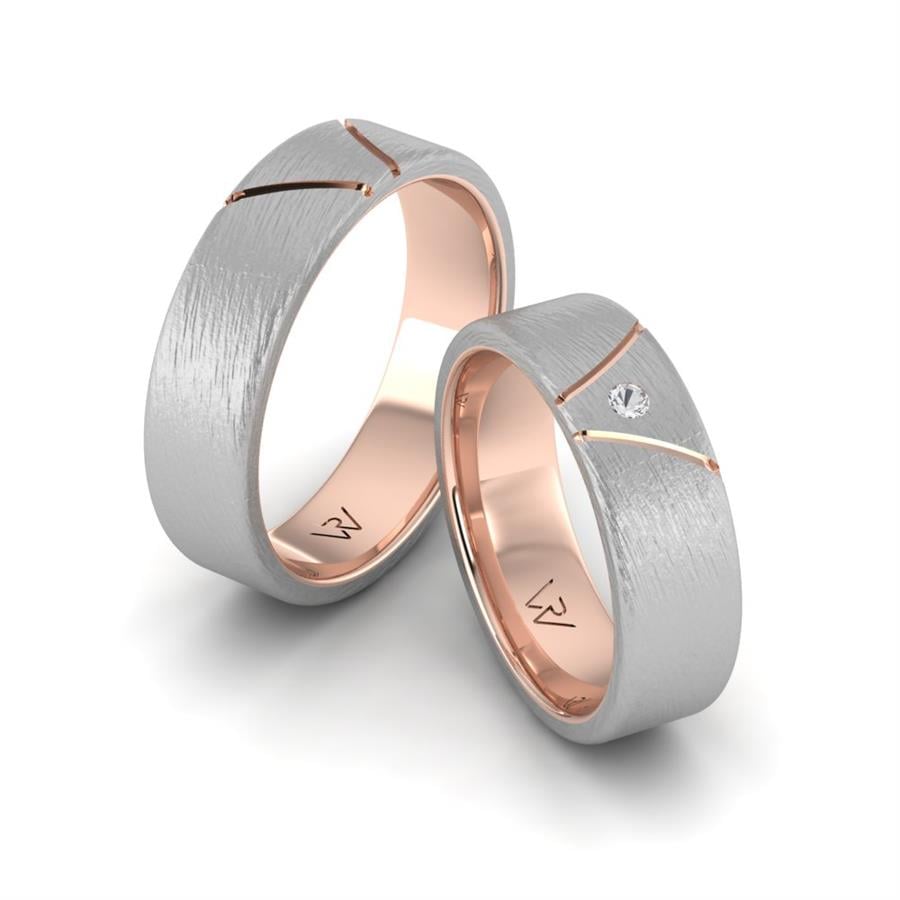 Alliances modernes Nontraditional Or Blanc Et Rose