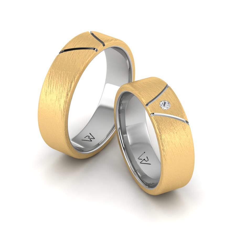 Alliances modernes Nontraditional Or Jaune Et Blanc