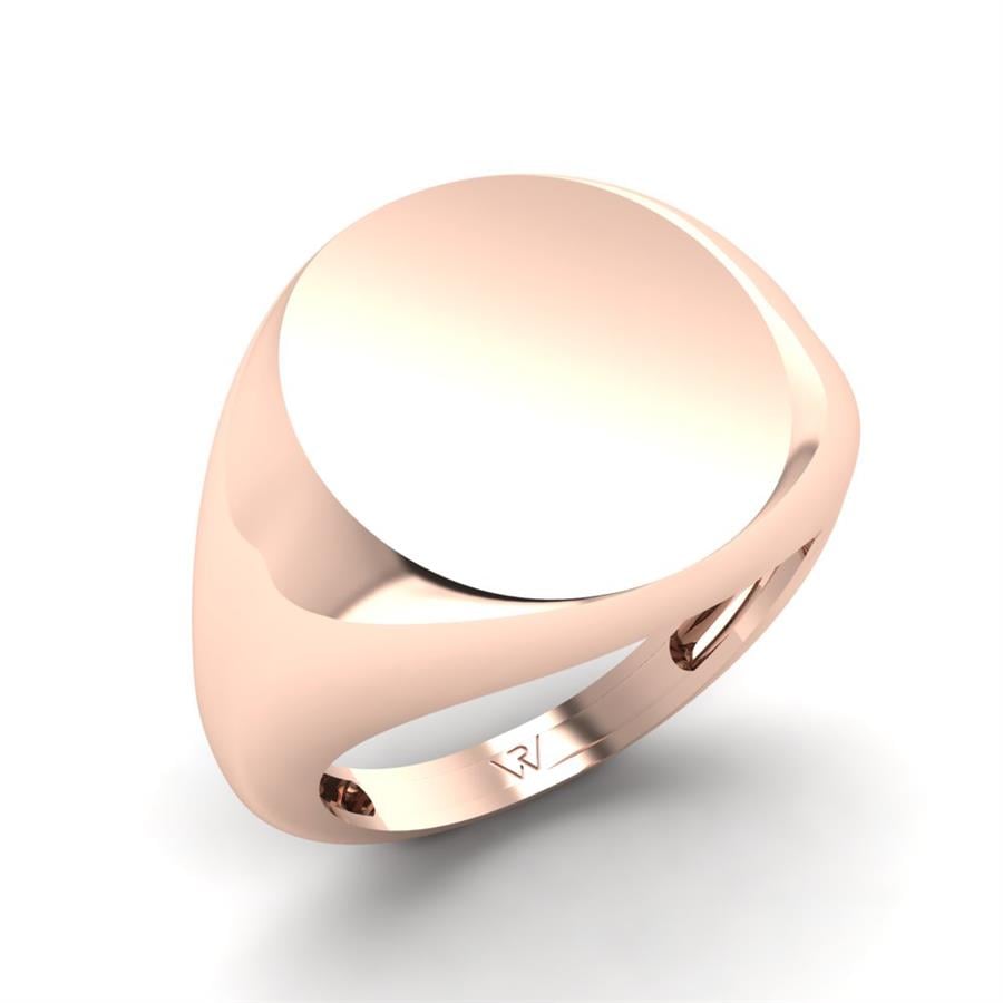 Bagues Chevalière Argent Plaqué Or Rose