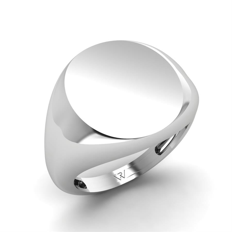 Bagues Chevalière Argent Rhodié Blanc