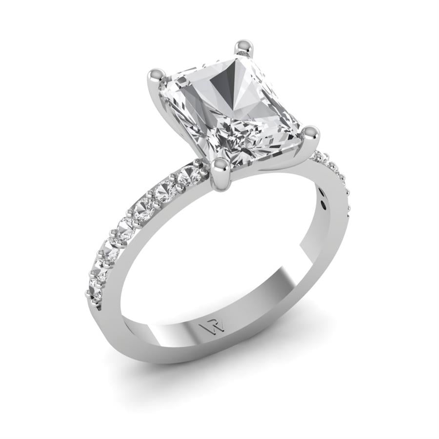 Bagues Clarté Argent Rhodié Blanc Oxyde de zirconium 2.3 ct