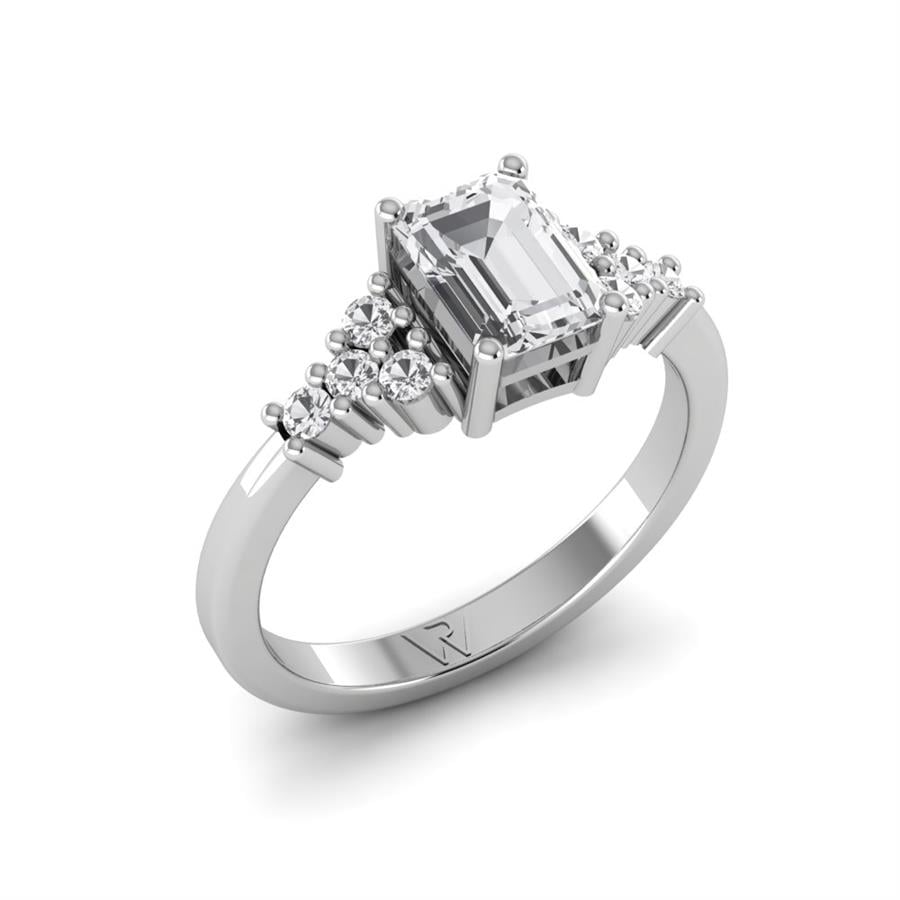 Bagues Inoubliable Rhodié Blanc Oxyde de zirconium 1.3 ct