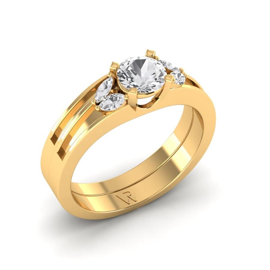 Bagues Natura Or Jaune Oxyde de zirconium 0.60 ct