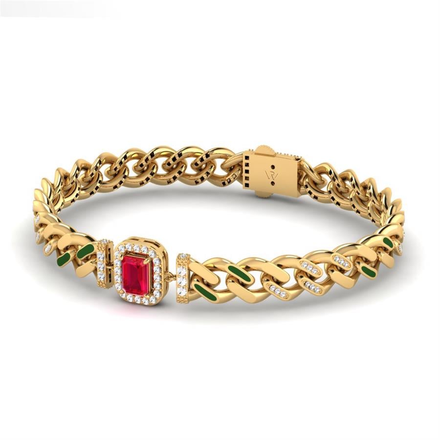 Bracelets Royal Or Jaune - Rouge Rubis