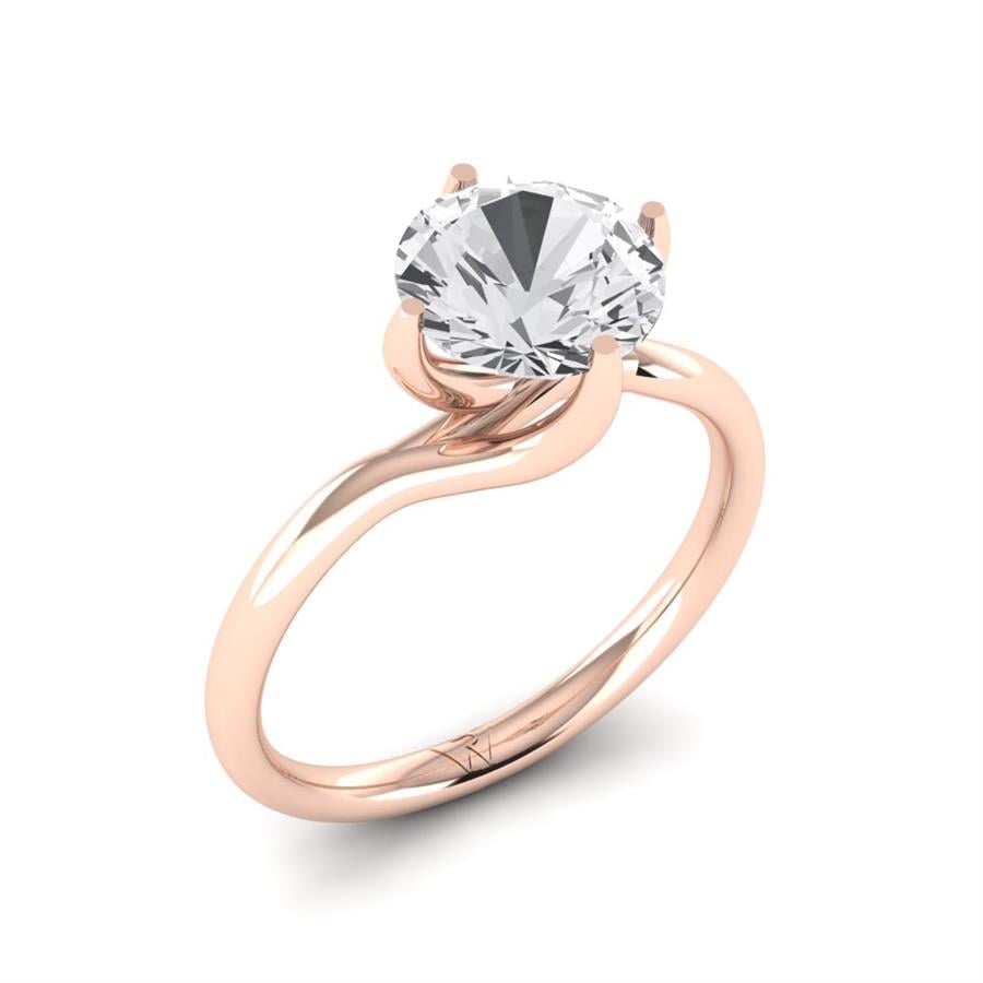 Solitaires Alba Or Rose Diamant 2 ct