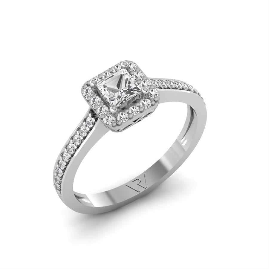 Solitaires Auréa Or Blanc Oxyde de zirconium 1.3 ct