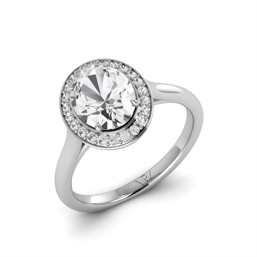 Solitaires Eirys Argent Rhodié Blanc Diamant 2.15 ct