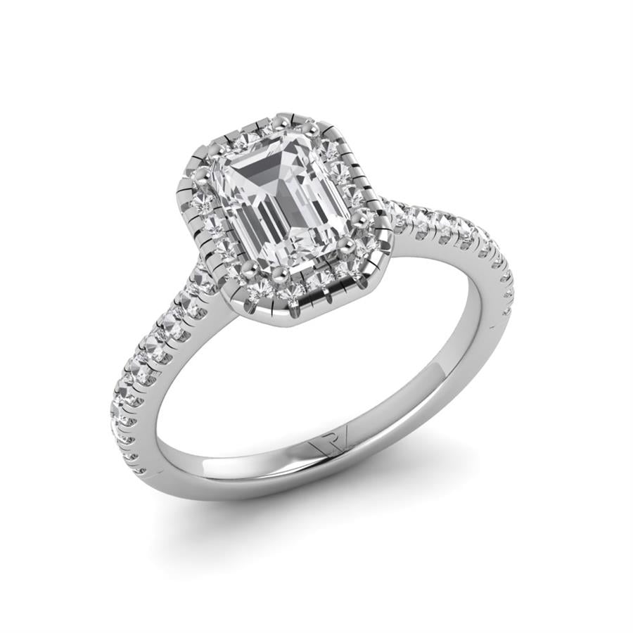 Solitaires Elixir Argent Rhodié Blanc Oxyde de zirconium 1.60 ct