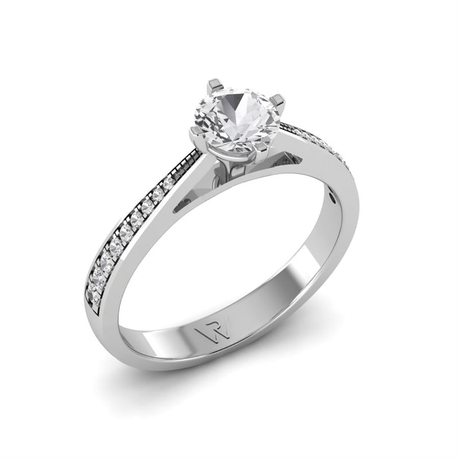 Solitaires Élise Or Blanc Diamant 0.60 ct