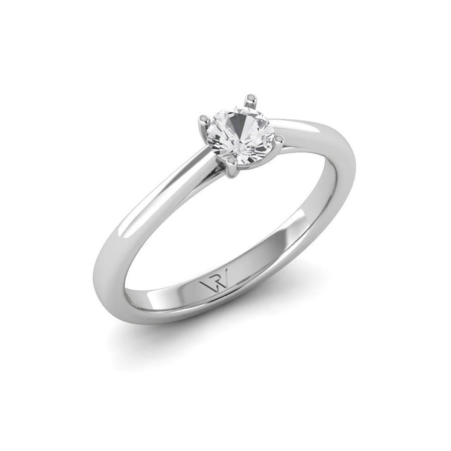 Solitaires Magnifique Or Blanc Argent Diamant 0.33 ct