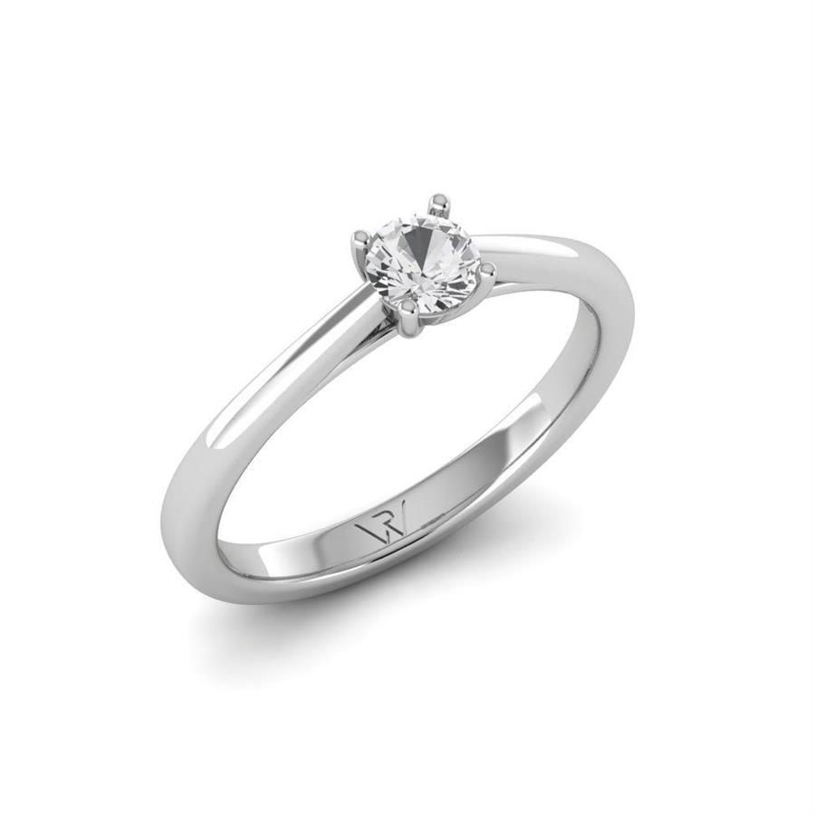 Solitaires Magnifique Or Blanc Argent Diamant 0.25 ct