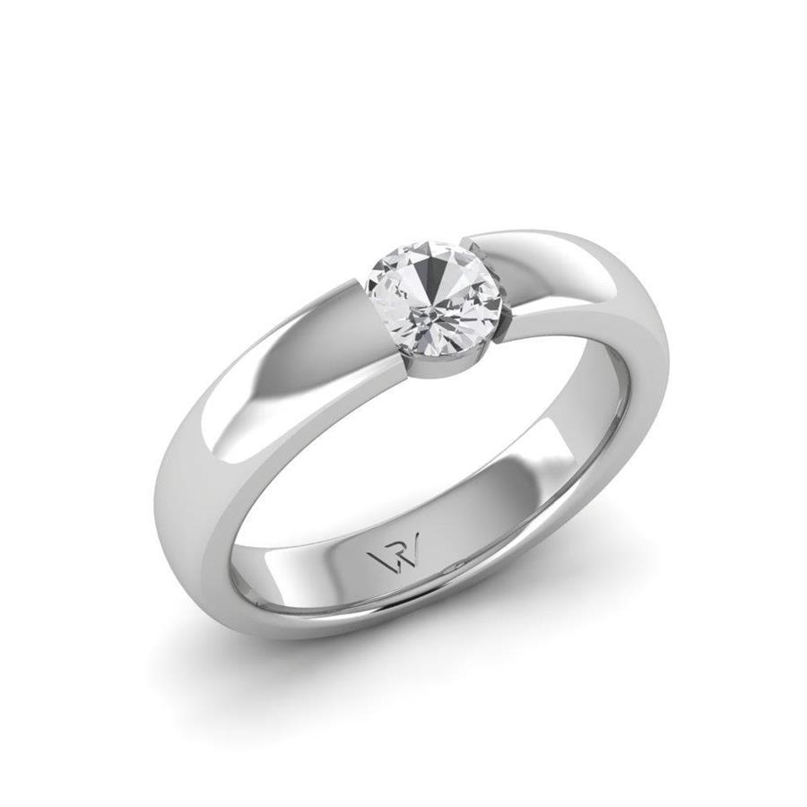 Solitaires Pureté Or Blanc Argent Diamant 0.50 ct