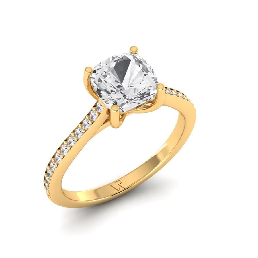Solitaires Raviva Or Jaune Oxyde de zirconium 2 ct