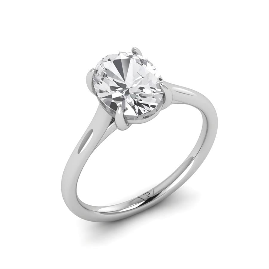 Solitaires Solira Or Blanc Oxyde de zirconium 2 ct