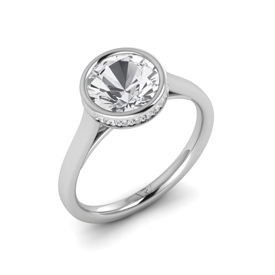 Solitaires Soreia Argent Rhodié Blanc Diamant 2.10 ct