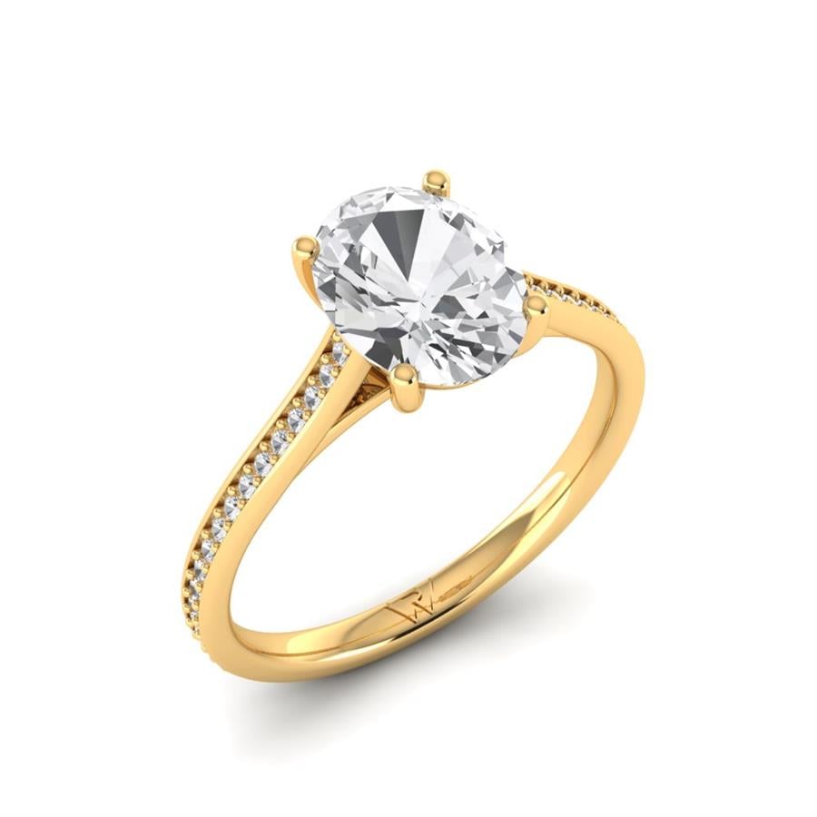Solitaires Stella Or Jaune Oxyde de zirconium 1.65 ct