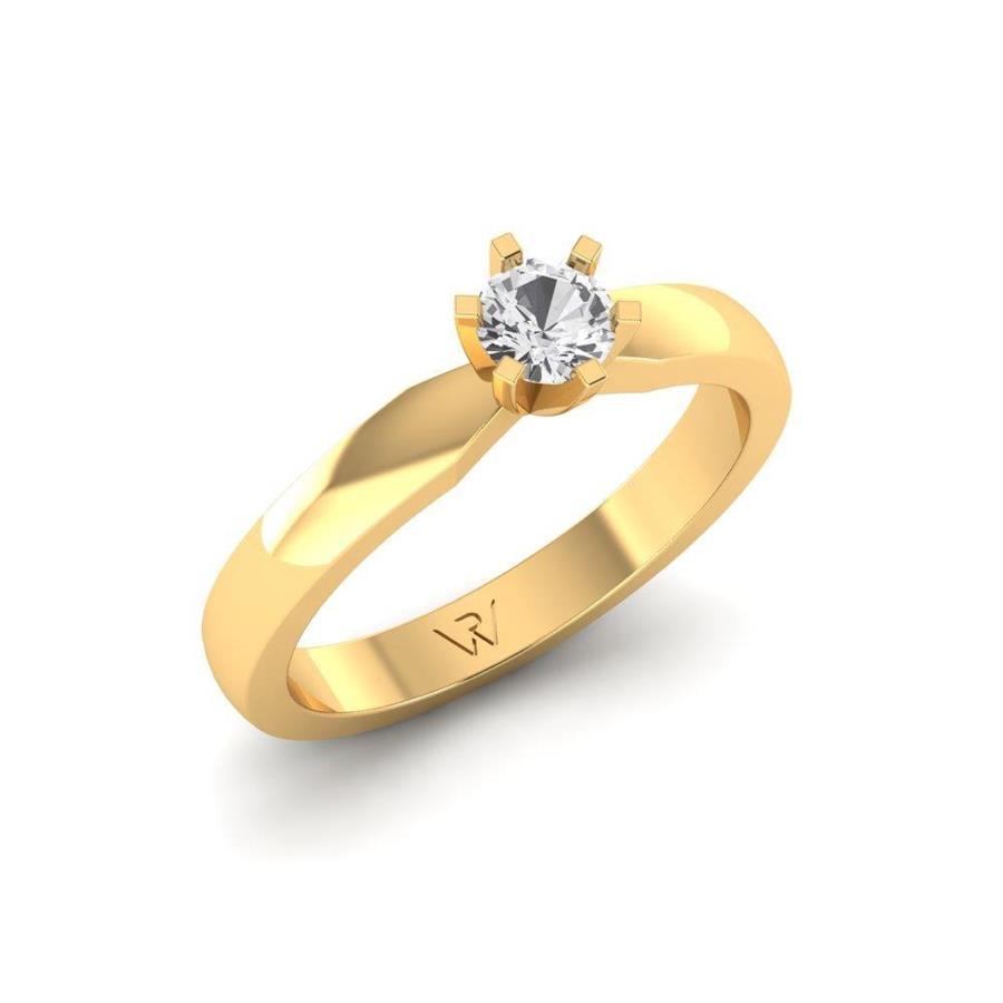 Solitaires Sublime Or Jaune Argent Diamant 0.25 ct