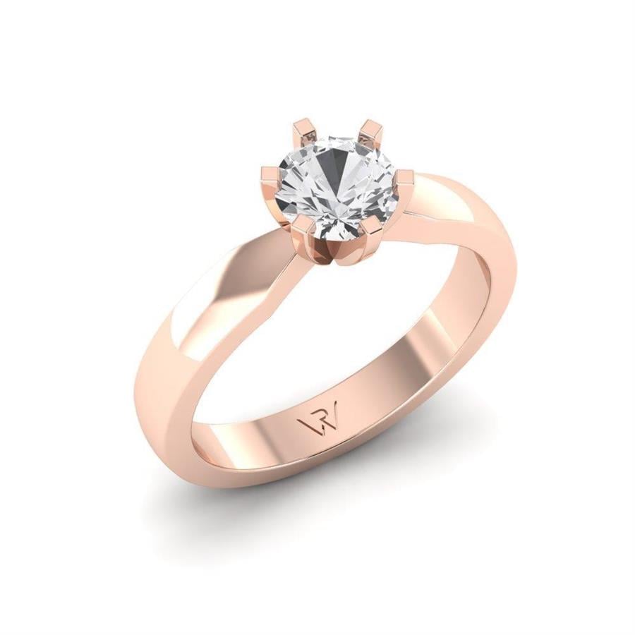 Solitaires Sublime Or Rose Argent Diamant 0.75 ct