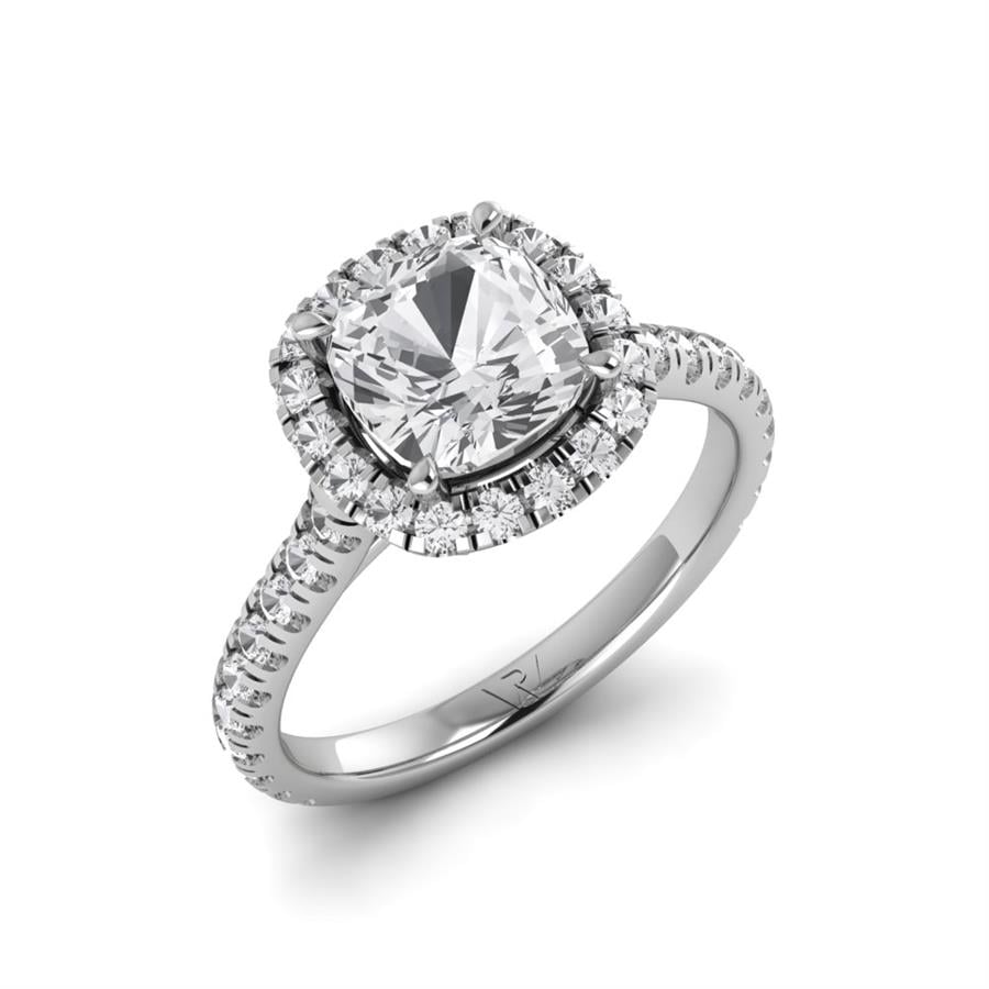 Solitaires Thalys Argent Rhodié Blanc Diamant 2.55 ct
