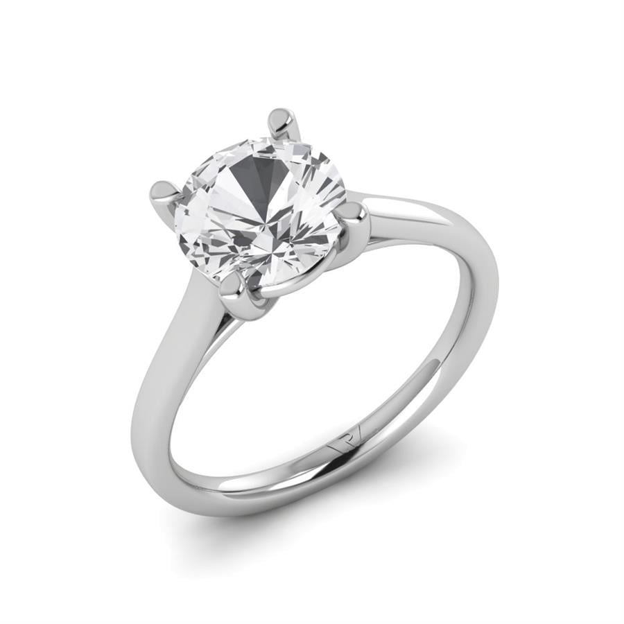 Solitaires Vérona Or Blanc Oxyde de zirconium 2 ct