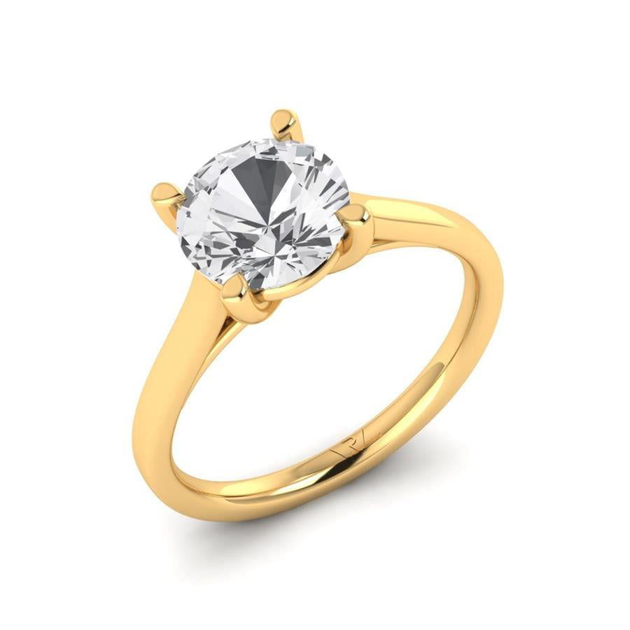 Solitaires Vérona Or Jaune Oxyde de zirconium 2 ct