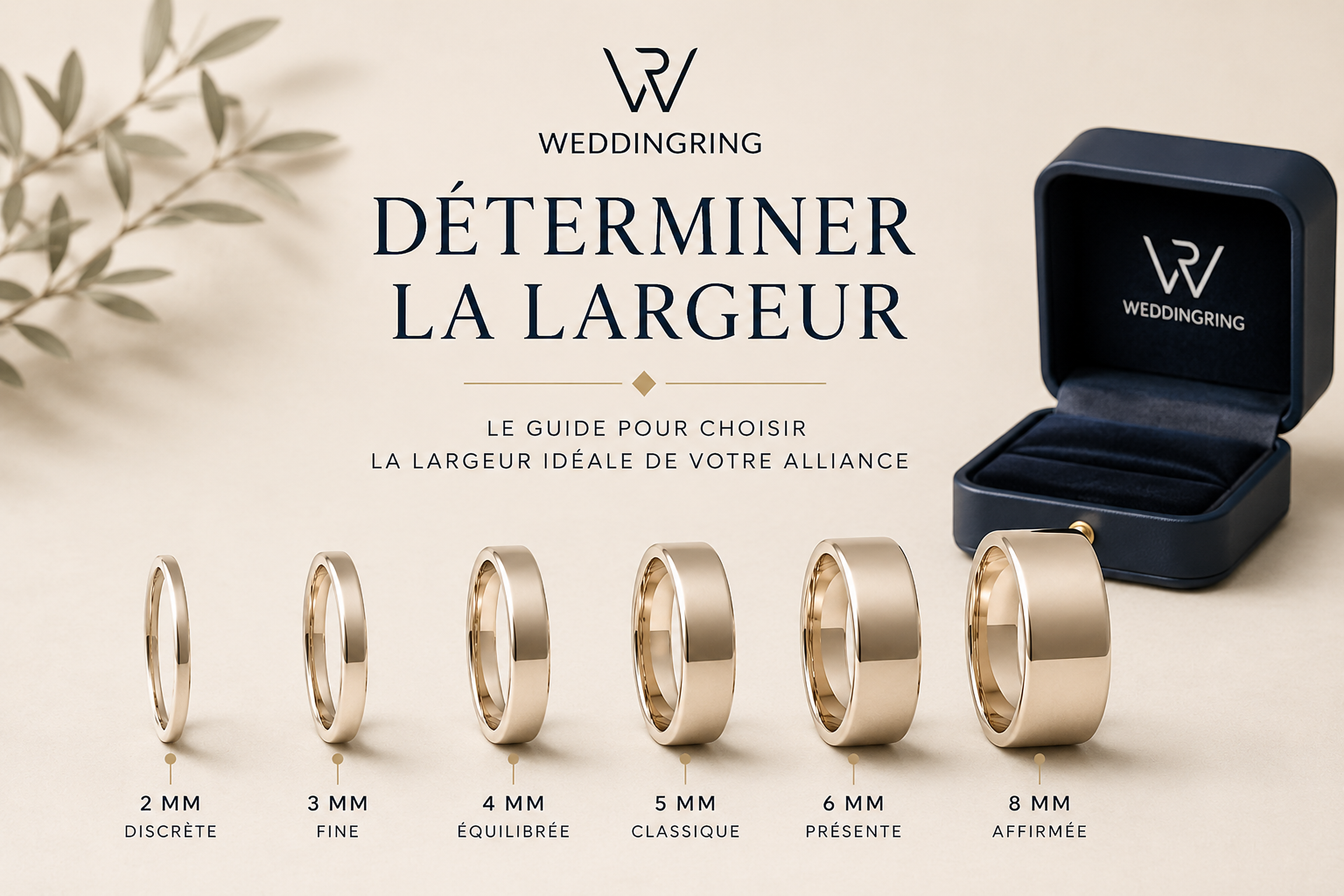 Déterminer la largeur - Bagues et Alliances