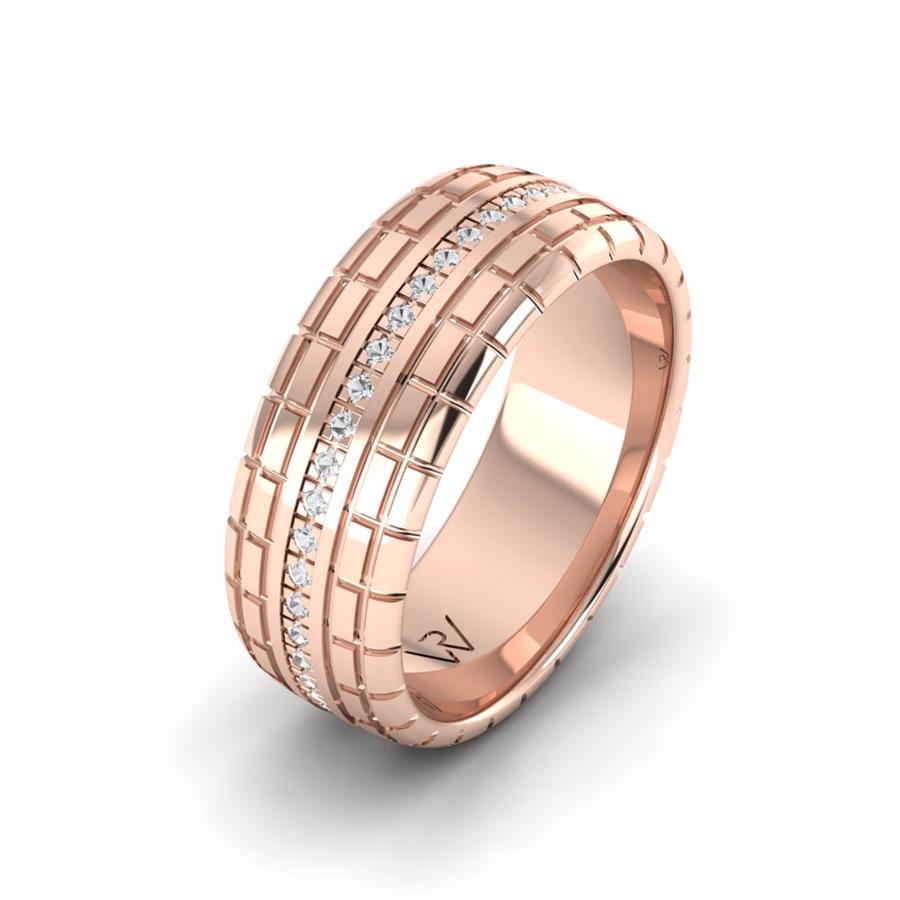 Alliances avec pierres femme Bague Springe Or Rose
