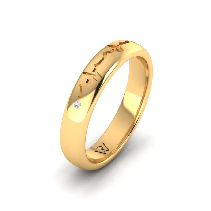 Alliances Avec Pierres Femme Brillance Or Jaune
